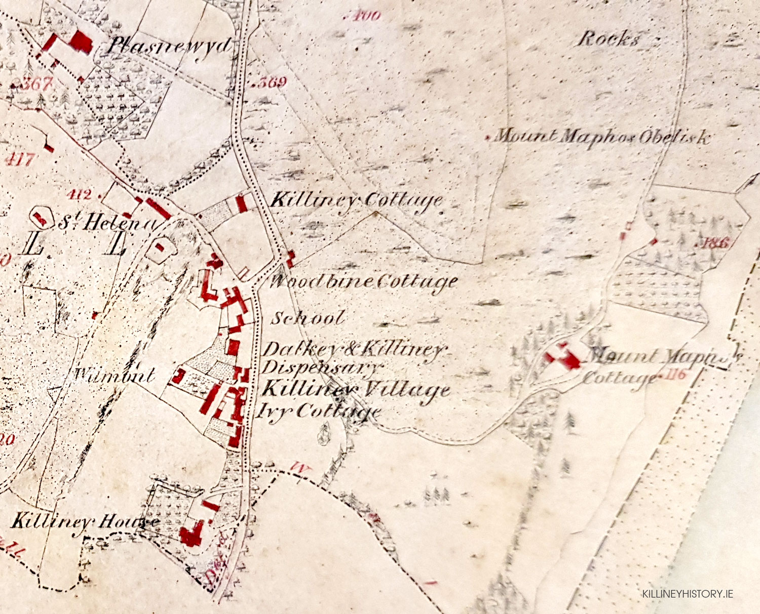 Killiney & Ballybrack houses in 1837 | Killiney History